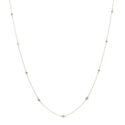 Unique 36inch Blue Diamonds By The Yard Women's Necklace 14K Yellow Gold Chain 1.4ct 14 Unique 36inch Blue Diamonds By The Yard Women's Necklace 14K Yellow Gold Chain 1.4ct -H'Hen Sale Store jewelry unique 36inch blue diamonds by the yard womens necklace 14k gold chain 14ct ro