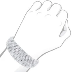 Unique Designer Diamond Bangle Bracelet For Women 12ct 14K White Gold -H'Hen Sale Store jewelry unique designer diamond bangle bracelet for women 12ct in 14k gold bodwh