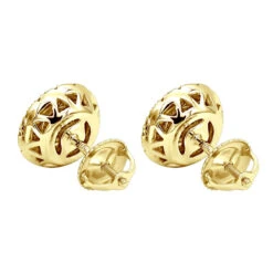 Unique 14K White Gold Large Diamond Stud Earrings Clusters 2 Carat Halo Look -H'Hen Sale Store jewelry unique real 14k gold large diamond stud earrings clusters 2 carat halo look backye