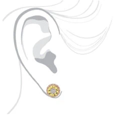 Unique 14K White Gold Large Diamond Stud Earrings Clusters 2 Carat Halo Look -H'Hen Sale Store jewelry unique real 14k gold large diamond stud earrings clusters 2 carat halo look bodro