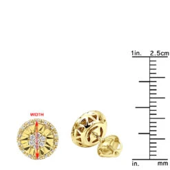 Unique 14K White Gold Large Diamond Stud Earrings Clusters 2 Carat Halo Look -H'Hen Sale Store jewelry unique real 14k gold large diamond stud earrings clusters 2 carat halo look rulerye