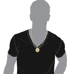 Vegeta 10K Yellow Gold Diamond Dragon Ball Z Pendant For Men 0.75ct Charm -H'Hen Sale Store jewelry vegeta real 10k gold diamond dragon ball z pendant for men 075ct charm bodye 2