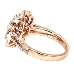 Vintage 18K White Gold Flower Cluster Diamond Ring For Women 1.25ct By Luxurman -H'Hen Sale Store jewelry vintage 18k gold flower cluster diamond ring for women 125ct by luxurman backro