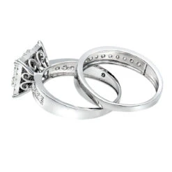 Wedding And Engagement Trio Diamond Ring Set For Him And Her 1.3ct 14K White Gold 12 Wedding And Engagement Trio Diamond Ring Set For Him And Her 1.3ct 14K White Gold -H'Hen Sale Store jewelry wedding and engagement trio diamond ring set for him and her 13ct 14k gold backwh 1