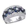 Women's Designer Cocktail Ring 2.2Ct Diamond And Sapphire Band 14K White Gold 1 Women's Designer Cocktail Ring 2.2Ct Diamond And Sapphire Band 14K White Gold -H'Hen Sale Store jewelry womens designer cocktail ring 22ct diamond and sapphire band 14k gold mainwh