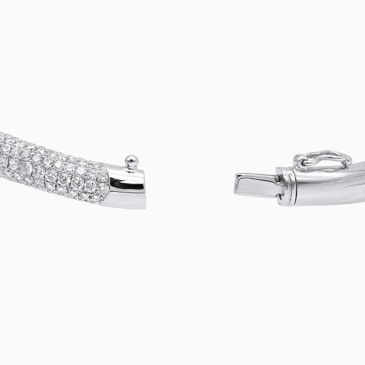 Women's Diamond Snakes Bangle Bracelet 18K White Gold By Joe Rodeo 6.44Ct 6 Women's Diamond Snakes Bangle Bracelet 18K White Gold By Joe Rodeo 6.44Ct - Image 4