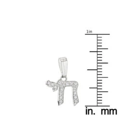 Small 14K White Gold Diamond Chai Pendant 0.15ct By Luxurman 13 Small 14K White Gold Diamond Chai Pendant 0.15ct By Luxurman -H'Hen Sale Store jewish jewelry small 14k solid gold diamond chai pendant 015ct by luxurman rulerwh