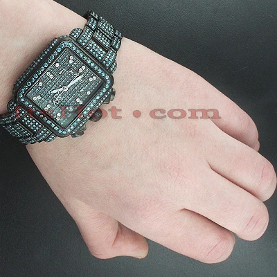 Joe Rodeo Blue Diamond Watch 13.5ct Madison 6 Joe Rodeo Blue Diamond Watch 13.5ct Madison - Image 4