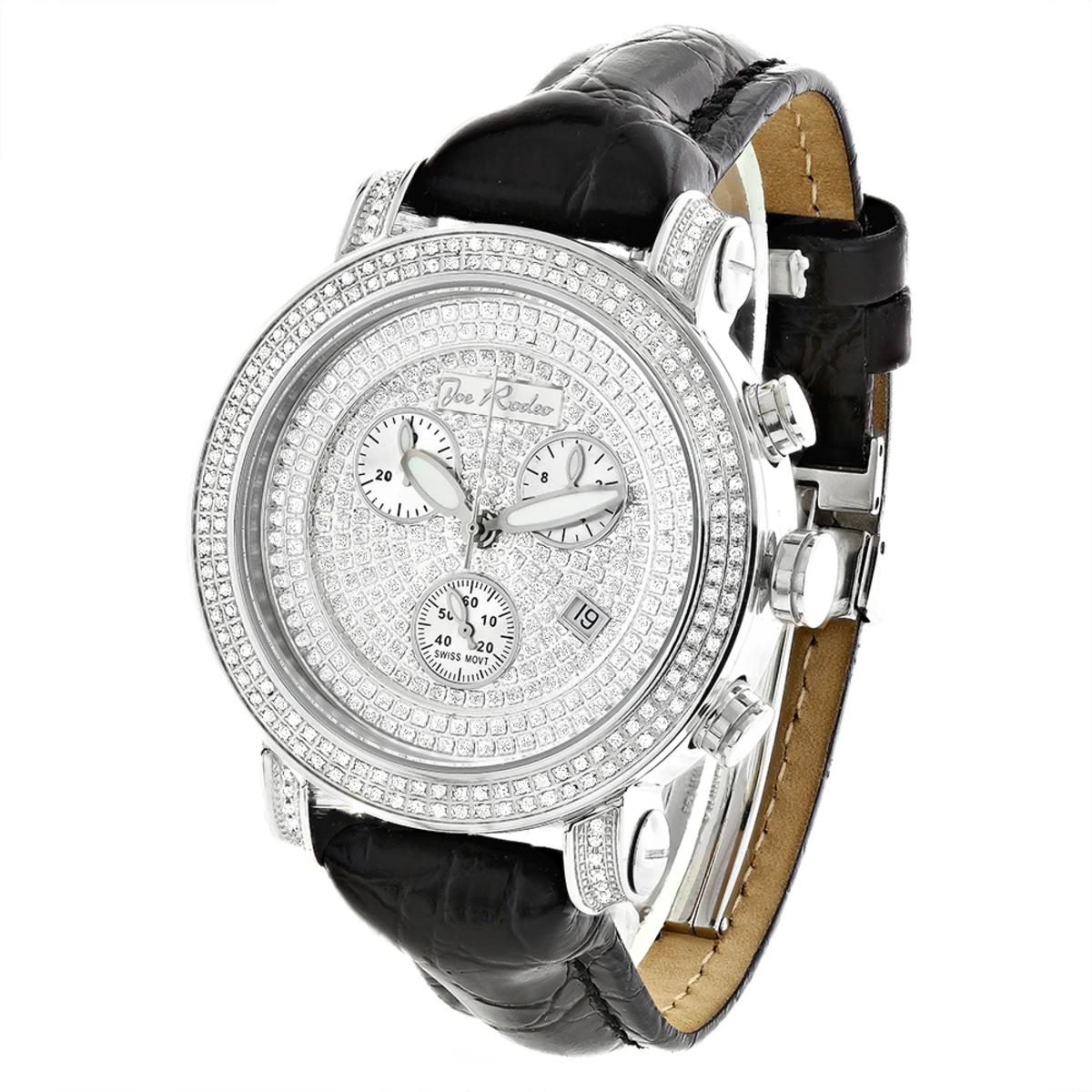 Joe Rodeo Classic Men's Diamond Watch 1.75ct 3 Joe Rodeo Classic Men's Diamond Watch 1.75ct