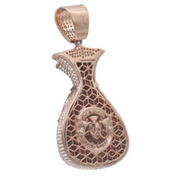 Joe Rodeo Hip Hop 14K Yellow Gold Diamond Money Bag Pendant For Men 13ct -H'Hen Sale Store joe rodeo hip hop jewelry solid 14k gold diamond money bag pendant for men 13ct 890953 backro