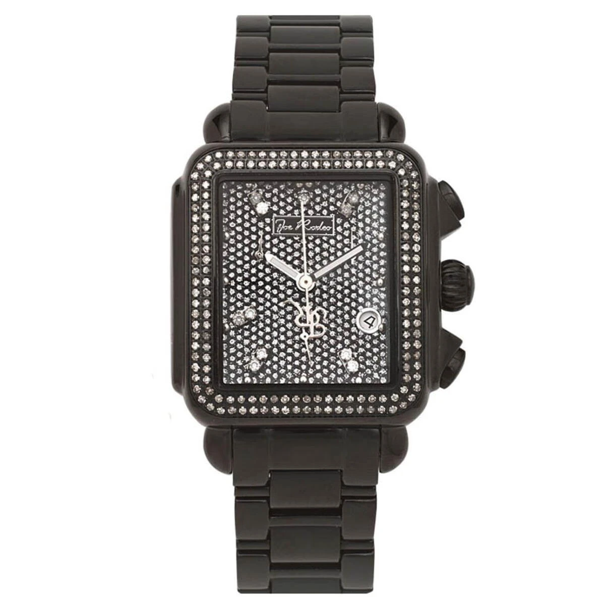 Joe Rodeo Madison Diamond Watch 1.50ct Black Steel 3 Joe Rodeo Madison Diamond Watch 1.50ct Black Steel