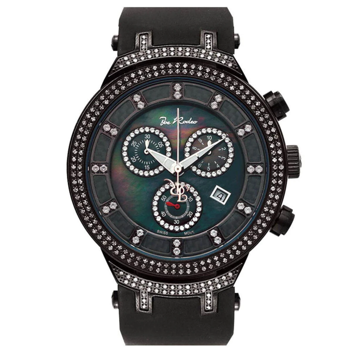 Joe Rodeo Watches: Men's Diamond Watch 2.20 Black Master 3 Joe Rodeo Watches: Men's Diamond Watch 2.20 Black Master