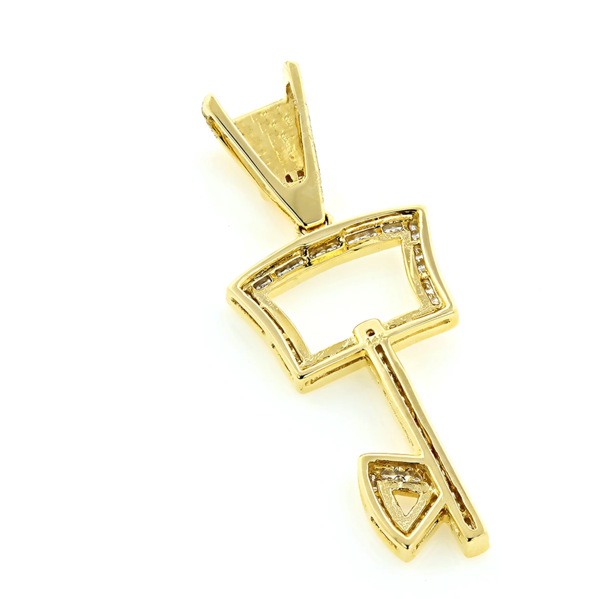 Key Necklaces 14K Yellow Gold Diamond Key Pendant 0.43ct 6 Key Necklaces 14K Yellow Gold Diamond Key Pendant 0.43ct - Image 4
