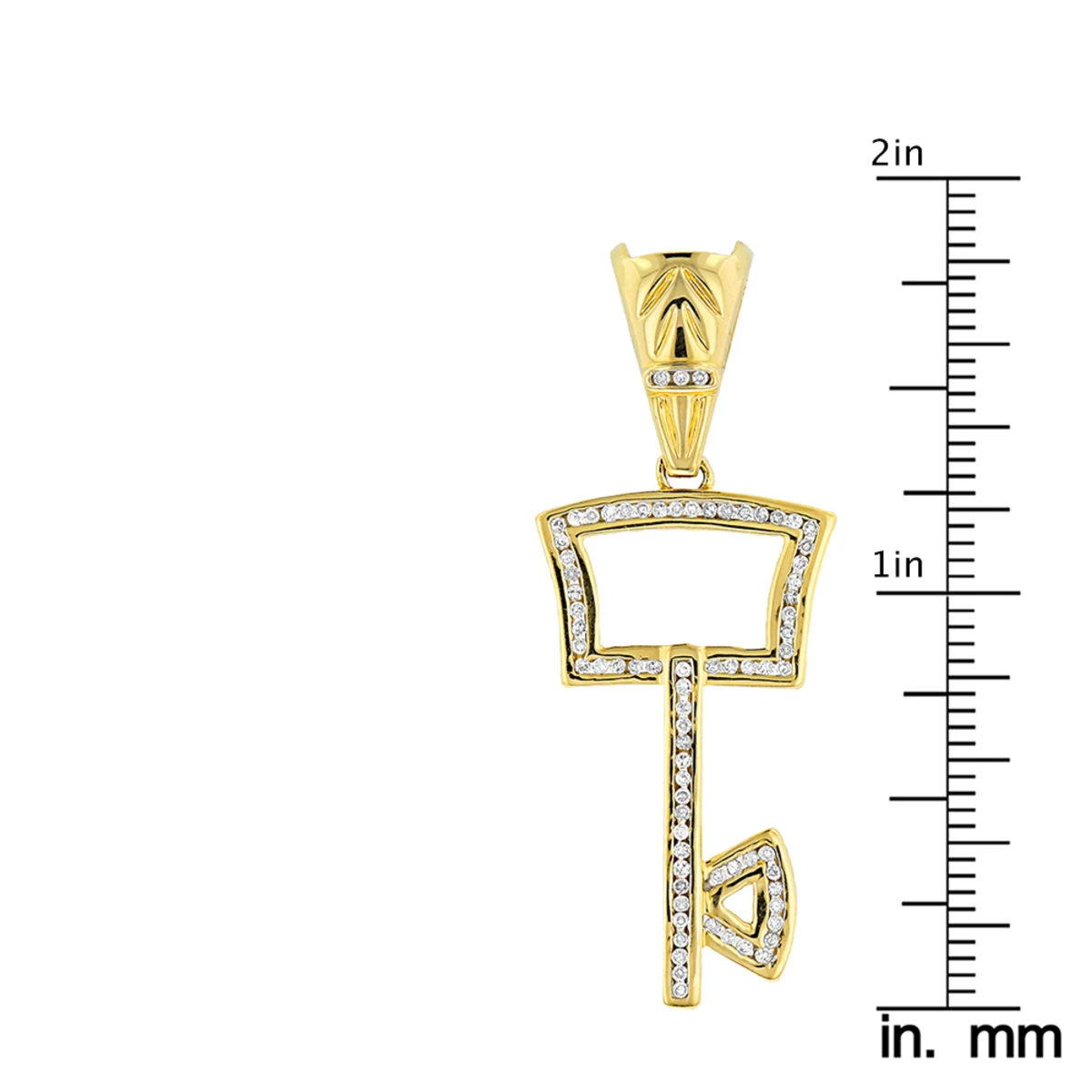 Key Necklaces 14K Yellow Gold Diamond Key Pendant 0.43ct 7 Key Necklaces 14K Yellow Gold Diamond Key Pendant 0.43ct - Image 5