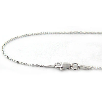 Ladies 14 Karat Solid 14K White Gold Chain 16 To 18 Inches Long 3 Ladies 14 Karat Solid 14K White Gold Chain 16 To 18 Inches Long