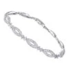 Ladies 14K White Gold Designer Diamond Bracelet 2.51ct
