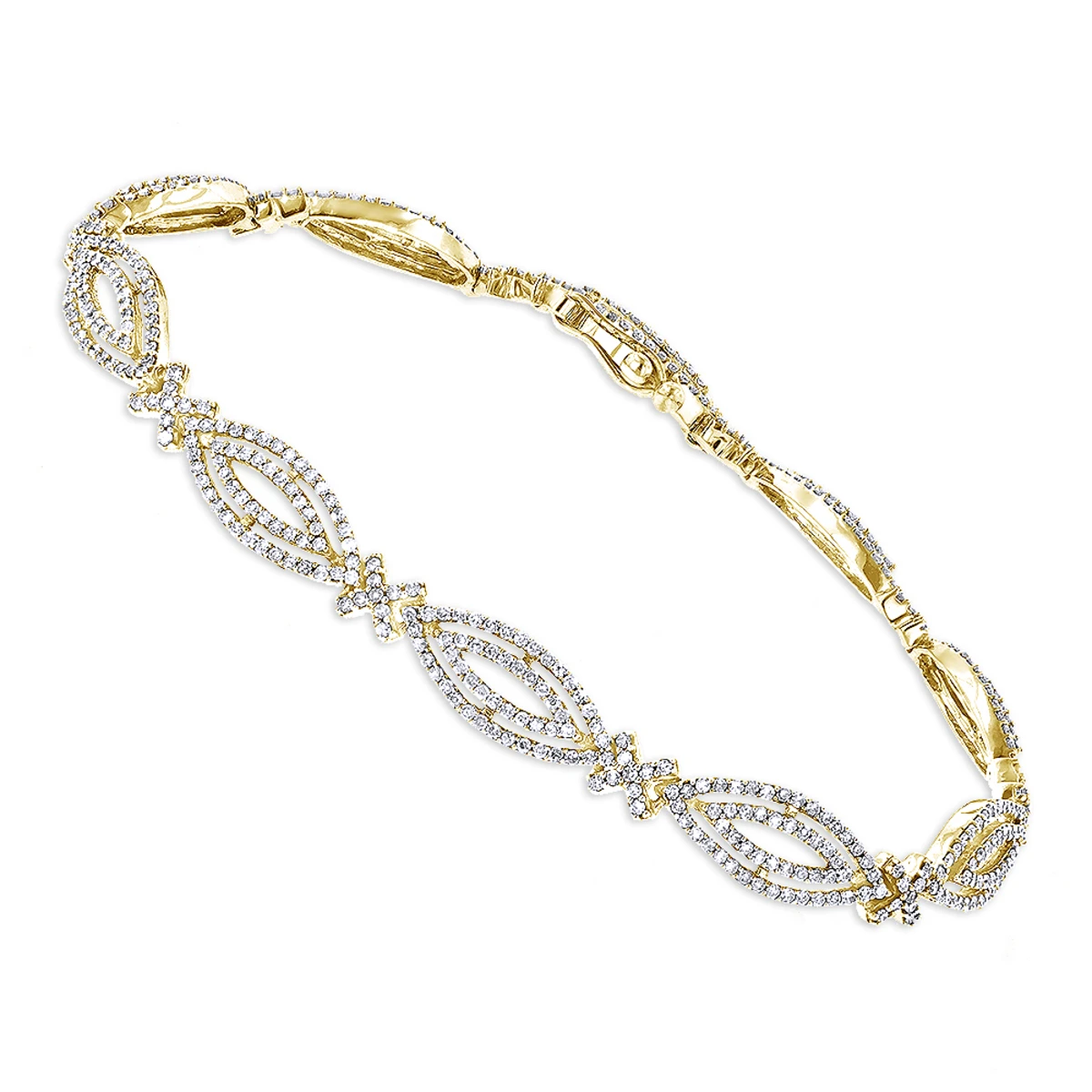 Ladies 14K White Gold Designer Diamond Bracelet 2.51ct 4 Ladies 14K White Gold Designer Diamond Bracelet 2.51ct - Image 2