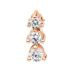 Ladies 3 Stone Diamond Pendant 14K White Gold Journey G VS Diamonds 0.45ct -H'Hen Sale Store ladies 3 stone diamond pendant in 14k gold journey g vs diamonds 045ct 001273 ro