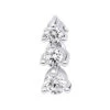 Ladies 3 Stone Diamond Pendant 14K White Gold Journey G VS Diamonds 0.45ct