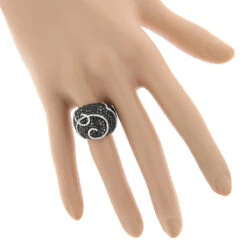 Ladies Black And White Diamond Cocktail Ring 3ct 18K White Gold 7 Ladies Black And White Diamond Cocktail Ring 3ct 18K White Gold -H'Hen Sale Store ladies black and white diamond cocktail ring 3ct 18k p 48226bod