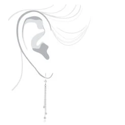 Ladies Chandelier Earrings With Diamonds By The Yard 0.6ct 14K White Gold -H'Hen Sale Store ladies chandelier earrings with diamonds by the yard 06ct 14k gold bodwh