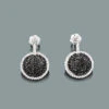 Ladies Circle Earrings With Black And White Diamonds 0.60ct 14K White Gold 1 Ladies Circle Earrings With Black And White Diamonds 0.60ct 14K White Gold -H'Hen Sale Store ladies circle earrings with black and white diamonds 060ct 14k gold 1