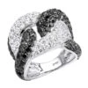7.25ct G VS White&Black Diamond Cuban Right Hand Ring -H'Hen Sale Store ladies cuban link rings 725ct g vs white black diamond right hand ring mainwh