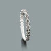 Ultra Thin Ladies Designer Black Diamond Band 0.13ct 14K White Gold