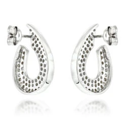 Ladies Designer Diamond Earrings 0.81ct 14K White Gold 11 Ladies Designer Diamond Earrings 0.81ct 14K White Gold -H'Hen Sale Store ladies designer diamond earrings 081ct 14k gold backwh