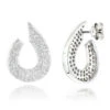 Ladies Designer Diamond Earrings 0.81ct 14K White Gold