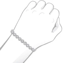 Ladies Diamond Circle Bracelet 14K White Gold 4.66ct -H'Hen Sale Store ladies diamond circle bracelet 14k 466ct p 43658 bodwh 20201006
