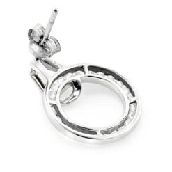 Ladies Diamond Circle Earrings 0.73ct 18K White Gold 10 Ladies Diamond Circle Earrings 0.73ct 18K White Gold -H'Hen Sale Store ladies diamond circle earrings 073ct 18k gold backwh