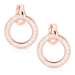 Ladies Diamond Circle Earrings 0.73ct 18K White Gold 9 Ladies Diamond Circle Earrings 0.73ct 18K White Gold -H'Hen Sale Store ladies diamond circle earrings 073ct 18k gold ro