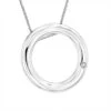 Ladies Diamond Circle Pendant In Sterling Silver Luxurman Love Quotes -H'Hen Sale Store ladies diamond circle pendant in sterling silver luxurman love quotes main