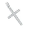 Ladies Diamond Crosses 14K White Gold Diamond Cross Pendant 1.36ct
