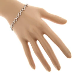 Ladies Diamond Link Bracelet 14K White Gold 0.7ct 11 Ladies Diamond Link Bracelet 14K White Gold 0.7ct -H'Hen Sale Store ladies diamond link bracelet in 14k gold 07ct bodwh