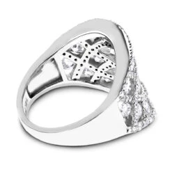 Ladies Diamond 3 Ct 14K White Gold Unique Right Hand Ring 12 Ladies Diamond 3 Ct 14K White Gold Unique Right Hand Ring -H'Hen Sale Store ladies diamond right hand rings 35ct 14k gold unique jewelry cage ring backwh