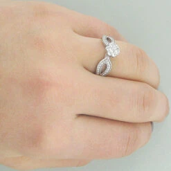 Ladies 14K White Gold Cluster Diamond Ring 0.59ct 7 Ladies 14K White Gold Cluster Diamond Ring 0.59ct -H'Hen Sale Store ladies diamond rings 14k cluster diamond ring 059ct p 6800bod