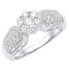 Ladies 14K White Gold Cluster Diamond Ring 0.99ct -H'Hen Sale Store ladies diamond rings 14k cluster diamond ring 099ct p 6790 20220903
