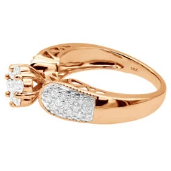 Ladies 14K White Gold Cluster Diamond Ring 0.99ct 14 Ladies 14K White Gold Cluster Diamond Ring 0.99ct -H'Hen Sale Store ladies diamond rings 14k cluster diamond ring 099ct p 6790 back rose