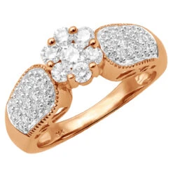 Ladies 14K White Gold Cluster Diamond Ring 0.99ct 11 Ladies 14K White Gold Cluster Diamond Ring 0.99ct -H'Hen Sale Store ladies diamond rings 14k cluster diamond ring 099ct p 6790 rose