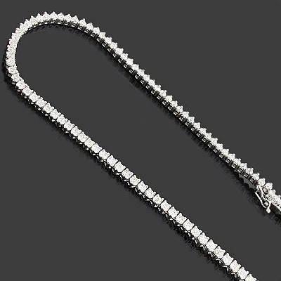 Ladies Diamond Tennis Necklace 8.63ct 18K White Gold 3 Ladies Diamond Tennis Necklace 8.63ct 18K White Gold