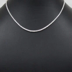 Ladies Diamond Tennis Necklace 8.63ct 18K White Gold 8 Ladies Diamond Tennis Necklace 8.63ct 18K White Gold -H'Hen Sale Store ladies diamond tennis necklace 863ct 18k gold 3
