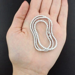 Ladies Diamond Tennis Necklace 8.63ct 18K White Gold 9 Ladies Diamond Tennis Necklace 8.63ct 18K White Gold -H'Hen Sale Store ladies diamond tennis necklace 863ct 18k gold 4