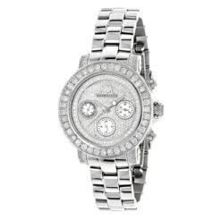 Ladies Diamond Watch 3ct Luxurman Diamond Watch