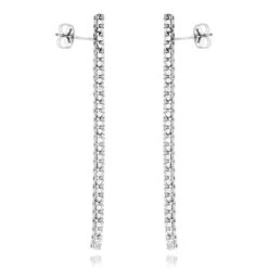 Ladies Earrings 14K White Gold String Diamond Earrings 1.54ct -H'Hen Sale Store ladies earrings 14k gold string diamond earrings 154ct p 7121 backwh