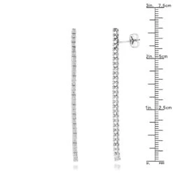 Ladies Earrings 14K White Gold String Diamond Earrings 1.54ct -H'Hen Sale Store ladies earrings 14k gold string diamond earrings 154ct p 7121 rulerwh