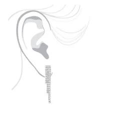 Ladies Earrings 14K White Gold String Diamond Earrings 3.78ct -H'Hen Sale Store ladies earrings 14k gold string diamond earrings 378ct p 7122 bodwh