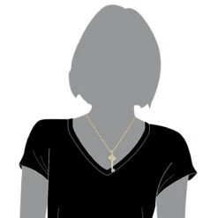 Ladies Necklaces 14K Yellow Gold Diamond Key Pendant 2 Carats -H'Hen Sale Store ladies necklaces 14k gold diamond key pendant 200ct p 7098 bodye