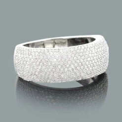 Ladies Pave Diamond Ring 1.05ct 14K White Gold